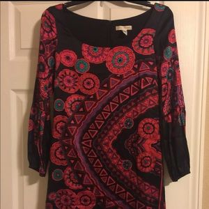 Julie brown printed shift dress